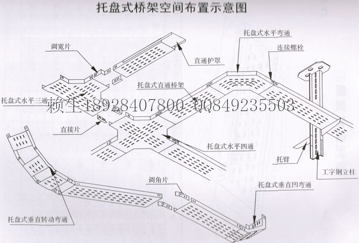 托盘式桥架安装展示图